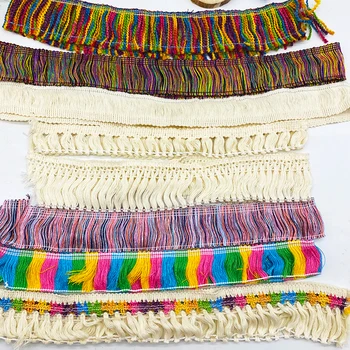 Čipke Trim Šivanje Traku Tassel Bonitete Bombaž Etnične Latinsko Obleko Fazi Oblačilo Zavese Dekorativne Diy Materiala Craft Oblačila