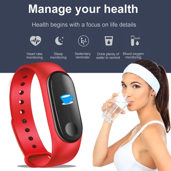 M3 Smart Pasu, Bluetooth Šport Smart Manšeta Krvnega Tlaka, Srčnega utripa, Fitnes Tracker Pedometer Pasu za Moške, Ženske