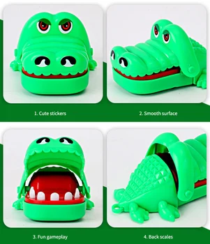Praktična Novost Mini Grize Krokodil, Usta, Zob Grize Roko Prst Aligator Bar Igri Smešno Gags Šale Igrača Darilo Za Otroke Darilo