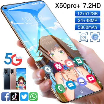Globalna Različica X50 8GB 256GB 5G Pametni telefon za 5,8-palčni Pametni Telefon MTK 6763 8.0 Jedro 4G Omrežja Mobilnih Telefonov Android 10. Mobilni telefon