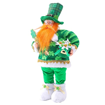St Patricks Day Star Človek Lutka Soba Dekor Plushie Stranka Dekoracijo in varna, nestrupena Idealen Okras Idealno Darilo Enostavno Čiščenje