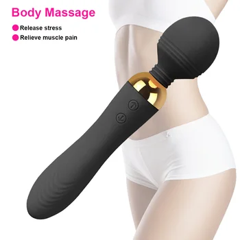G Spot 18 Hitrosti Močan Vibrator Sex Igrače za Žensko AV Čarobno Palico Dvojno Motorji Telo Massager Klitoris Nastavek Stimulator