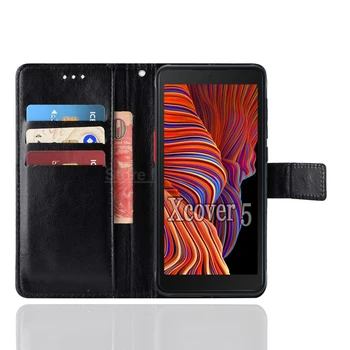 Ohišje Za Samsung Galaxy Xcover 5 Mobilnega Telefona Zaščitni Lupini Funda Za Samsung Xcover5 Primeru Flip Denarnice Stojalo Usnje Knjiga Vrečko