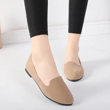 Ženske Stanovanj Vroče Prodati Pisane Antilop Ženske Loafers Balet Konicami Prstov Stanovanj Dame Čevlji Loafers Plus Velikost 43 Zapatos De Mujer