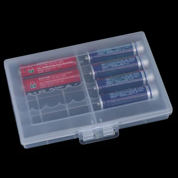 1pc Trde Plastike Baterije Primeru Polje Organizator Posoda Za AA In AAA Baterije Imetnik Škatle za Shranjevanje Primeru Zajema