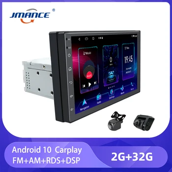 JMANCE avto radio 1 din android 10 Carplay 7 Palčni Nastavljiv Zaslon BT 5.0 autoradio Multimedijski Predvajalnik, 8 core GPS Navigacija