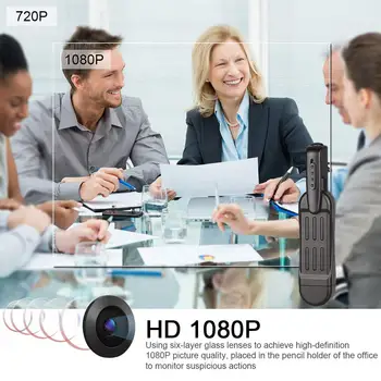 Mini Pero Fotoaparat, Video Snemalnik, Prenosne Varnostne HD 1080P Mikro Kamere Žep Digitalni DVR Majhne DV Camcorde