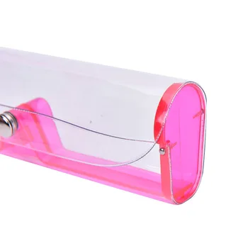 1 Pc Kawaii Luštna Punca je Pregledna Očala Primeru PVC Kozarcev Boxprotable Očala Škatle