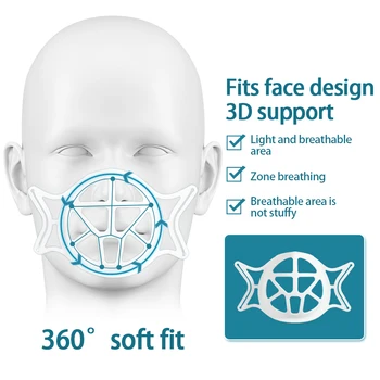 3D Usta Masko Nosilec Masko Notranje Notranje Podpore Okvir Pribor Dihalno Masko Imetnik Varstvo Okvir Maske Nosilec