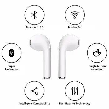 Mini Brezžične Slušalke Bluetooth Slušalke Nepremočljiva ročaji očal Šport Čepkov Za Huawei Iphone NASPROTNEGA Xiaomi TWS Glasbo, Slušalke